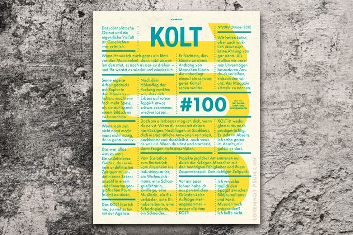 KOLT Magazin Nr. 100 – loremnotipsum.com